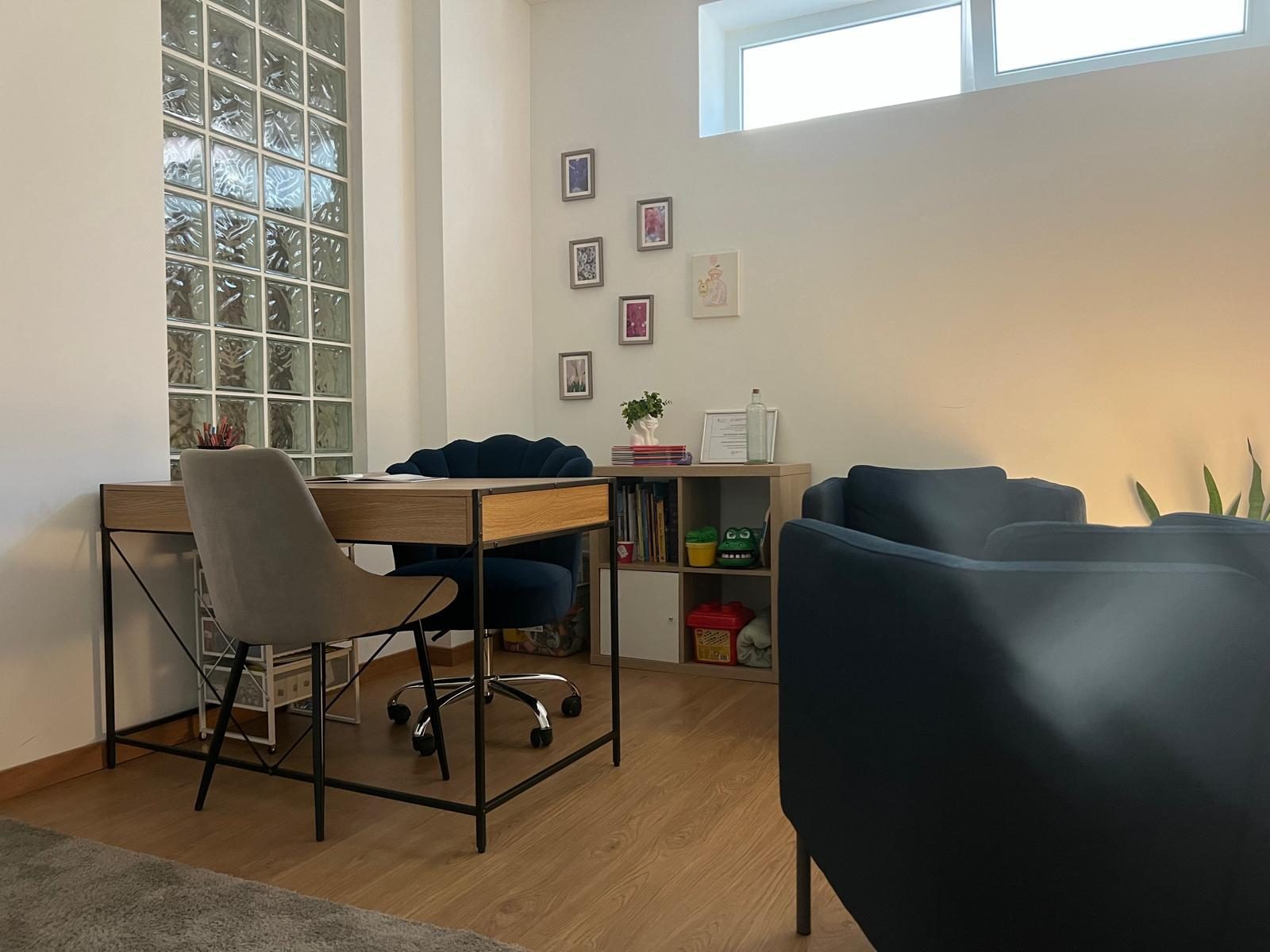 Consultório de psicologia infantil da Clínica dos Afectos em Setúbal, com espaço para crianças